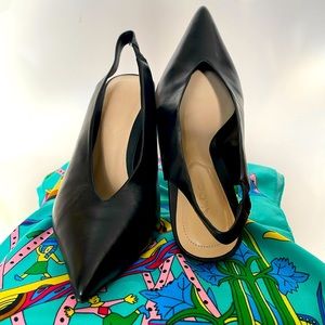 Aldo pointy toe black slingbacks - sz 8.5
